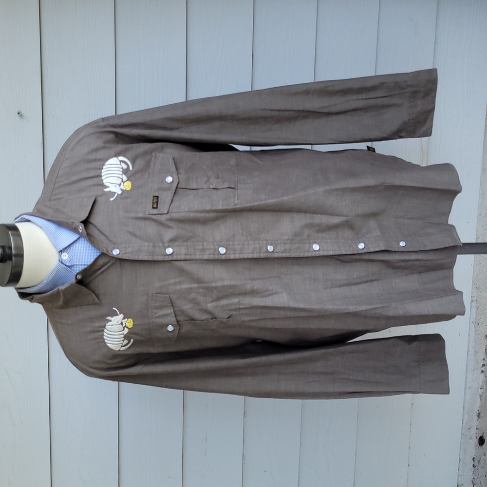 HOWLER BROS Brown Armadillo ACL Fest Gaucho Mens XXL Pearl Snap Shirt RARE NEW